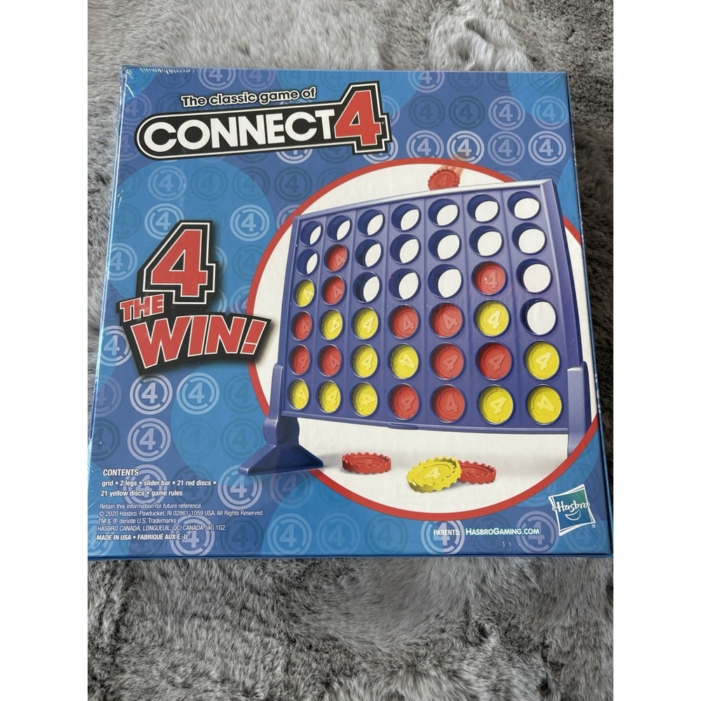 Classic Connect 4 Board Game For 2 Players‎ Multi Color Discs Ages 6+